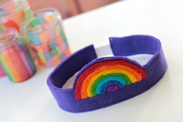 Felt Rainbow Crown